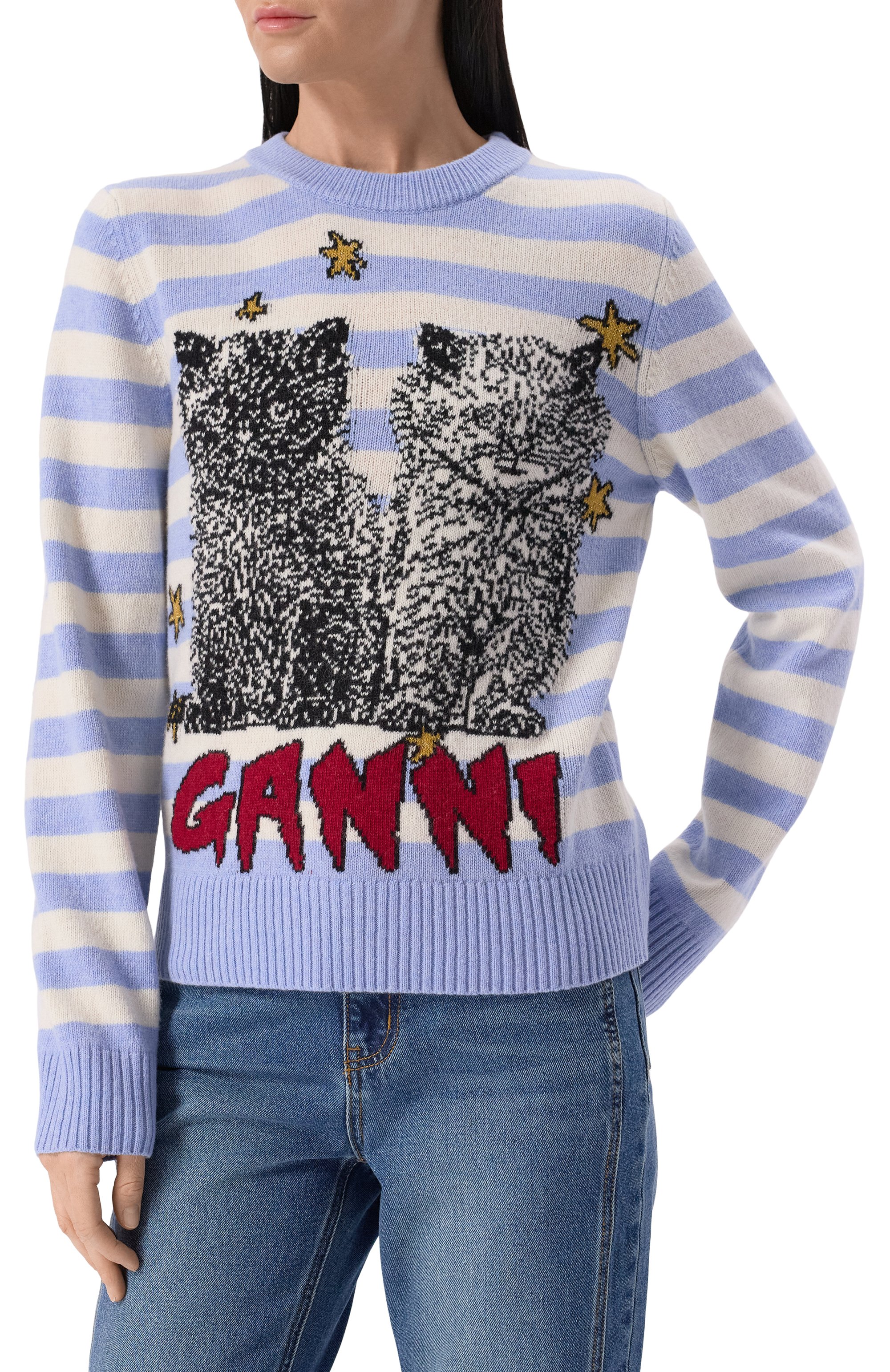 Шерстяной пуловер GANNI, арт. K2369/2678, фото 3