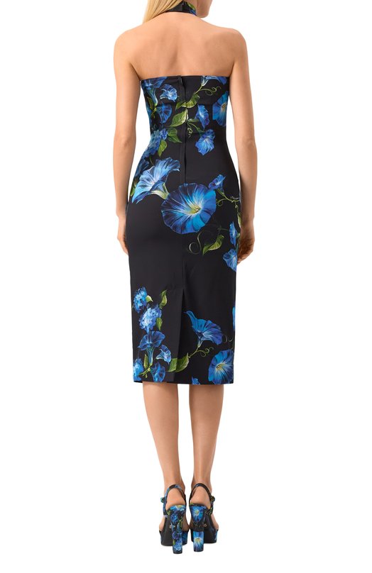 Шелковое платье Dolce & Gabbana F6GAYT/FSA6C Синий  F6GAYT/FSA6C Фото 4