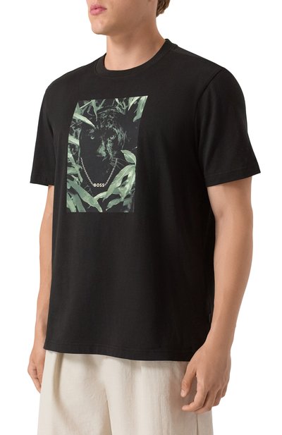 Хлопковая футболка BOSS ORANGE, арт. 50546362, фото 3