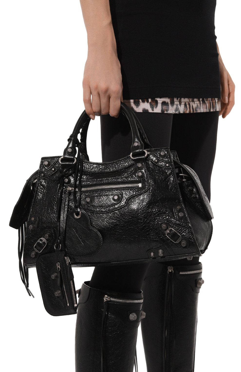 Женская черная сумка neo cagole city small BALENCIAGA купить в