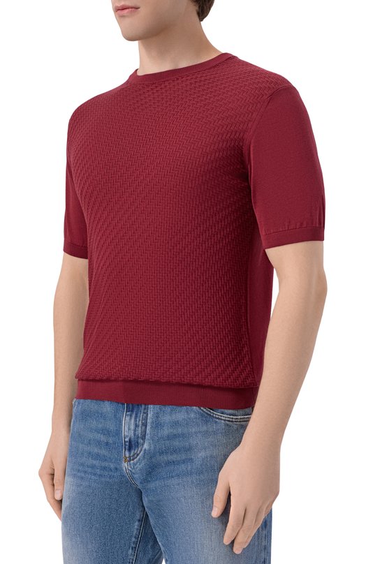 Шелковый джемпер Andrea Campagna SU26SE350-00/FSE26 Красный  SU26SE350-00/FSE26 Фото 3