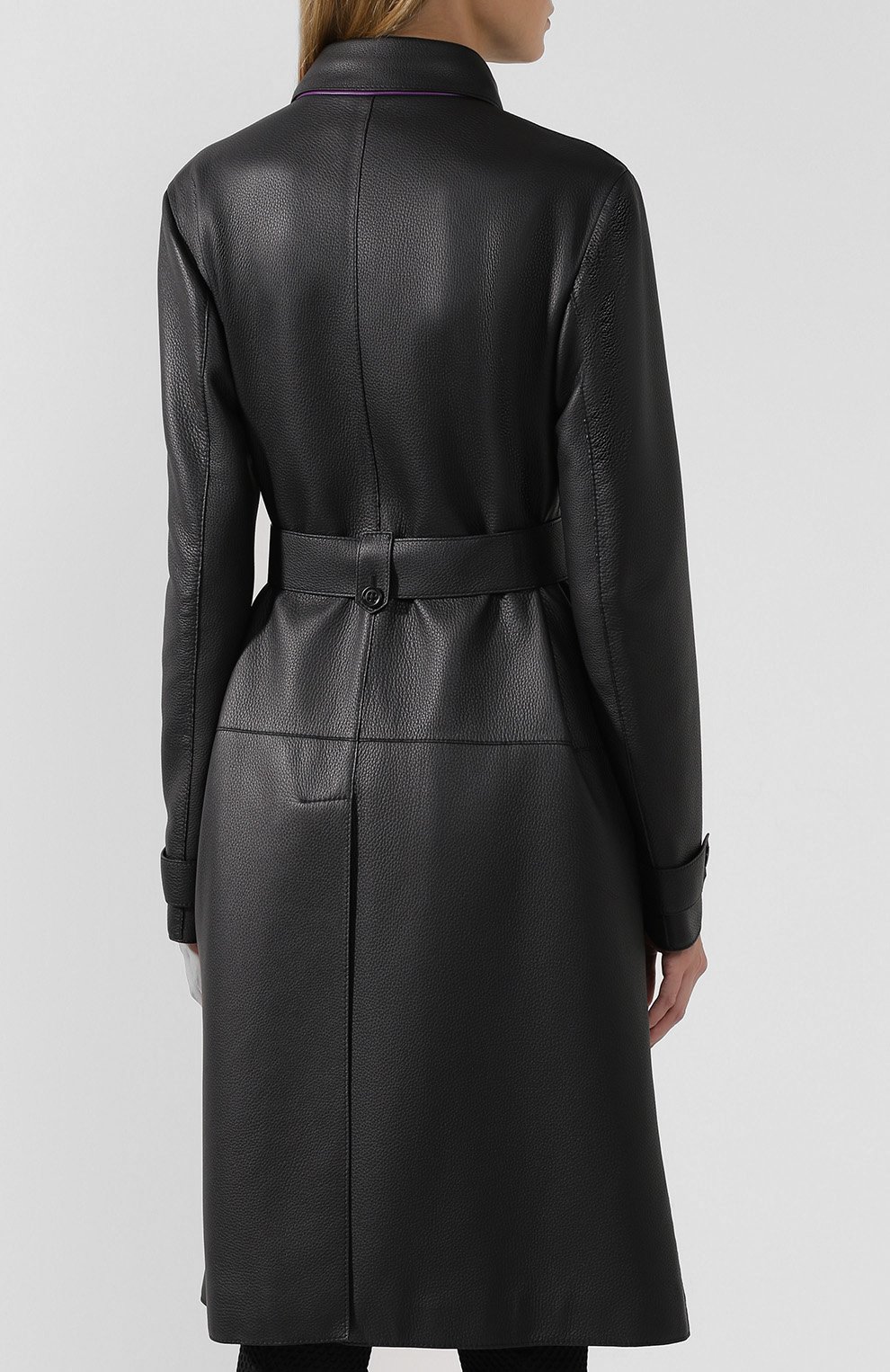 Кожаное пальто с поясом BOTTEGA VENETA, арт. 513829/V0K91, фото 4