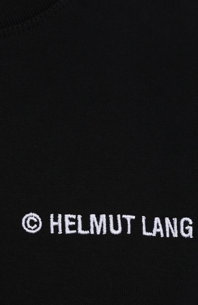 Хлопковая футболка HELMUT LANG черного цвета по цене 15750 руб., арт. K10DW505, фото 5 Хлопковая футболка HELMUT LANG, арт. K10DW505, фото 5