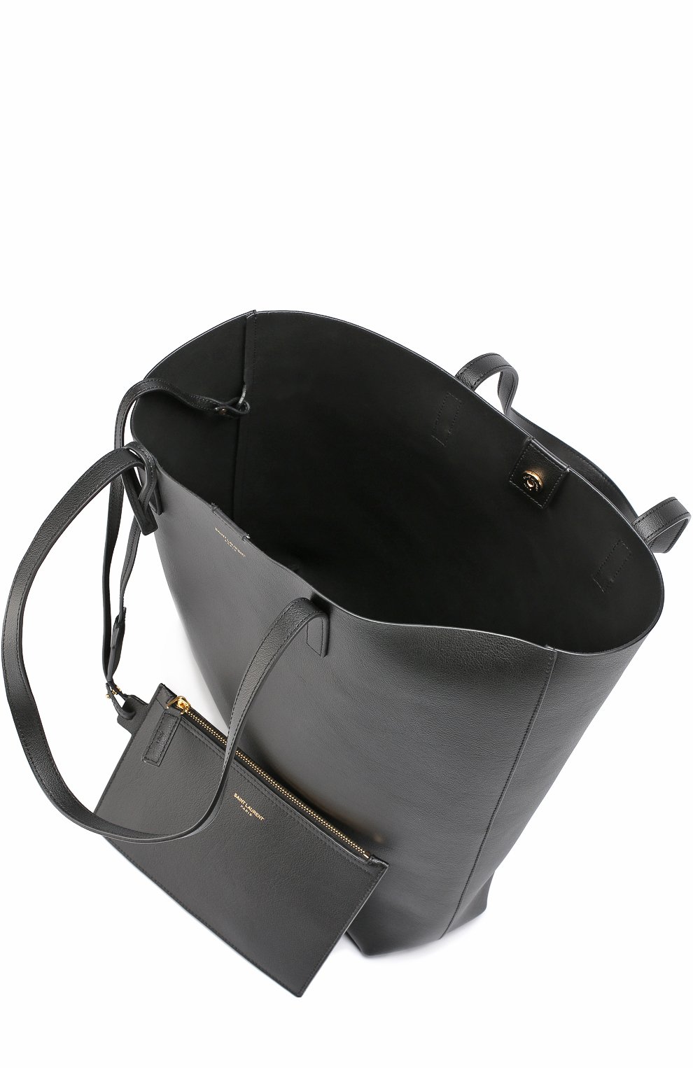 Сумка-тоут shopping medium SAINT LAURENT черного цвета по цене 192500 руб., арт. 454203/CSV0J, фото 3 Сумка-тоут shopping medium SAINT LAURENT, арт. 454203/CSV0J, фото 3