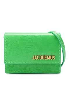 Женская сумка le bello JACQUEMUS зеленого цвета, арт. 201BA16/63500 | Фото 5 (Ремень/цепочка: На ремешке; Материал: Натуральная кожа; Размер: mini; Сумки-технические: Сумки через плечо; Драгоценные камни: Проставлено; Материал сплава: Проставлено)