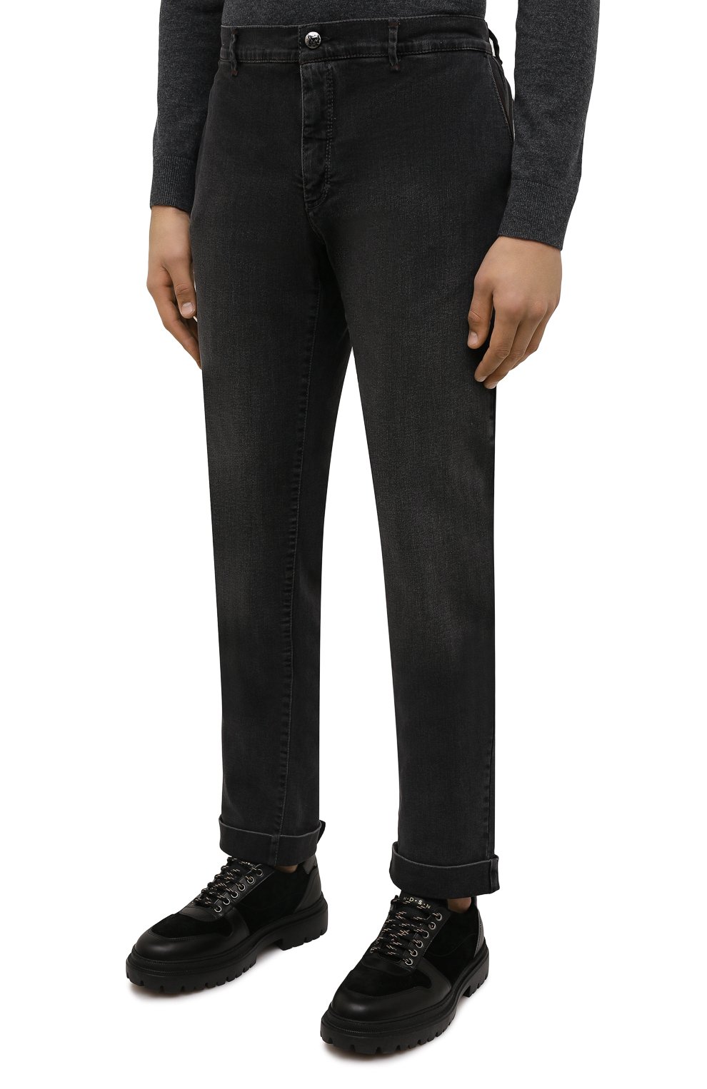 Джинсы с отделкой из кожи аллигатора ZILLI, арт. MCW-00080-DBLC1/S001, фото 3