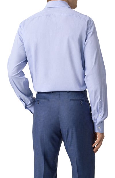 Хлопковая сорочка CANALI синего цвета по цене 36650 руб., арт. CCL7098/GD03461, фото 4 Хлопковая сорочка CANALI, арт. CCL7098/GD03461, фото 4