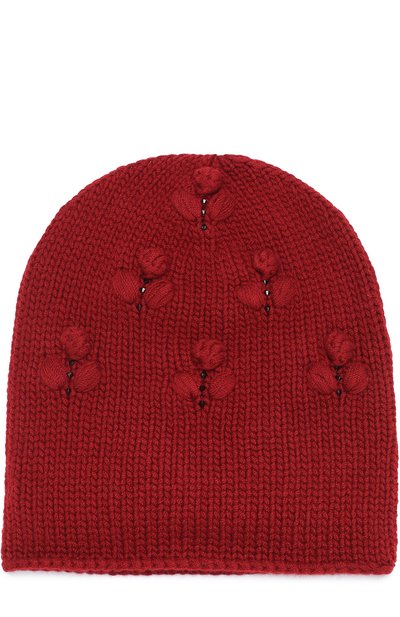 Кашемировая шапка фактурной вязки с бусинами LORO PIANA, арт. FAG4382, фото 2