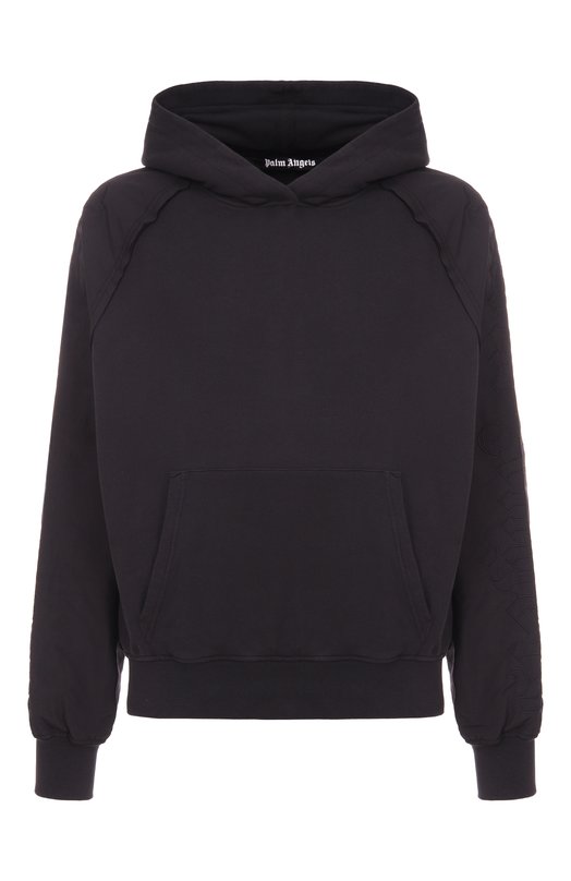 Хлопковое худи Palm Angels PMBB177F25FLE001 Чёрный PMBB177F25FLE001