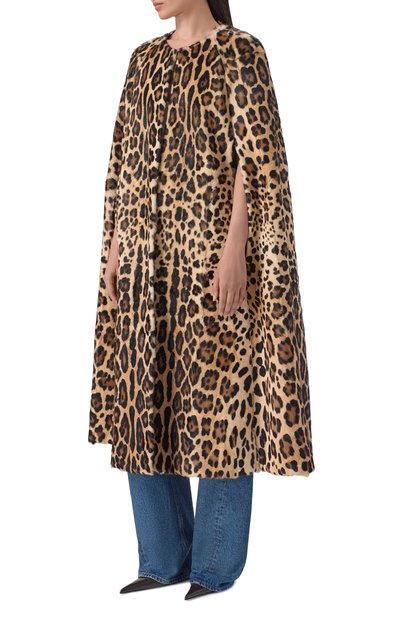 Накидка из козы DOLCE & GABBANA леопардового цвета по цене 2310000 руб., арт. F0Y15F/FUP9H, фото 3 Накидка из козы DOLCE & GABBANA, арт. F0Y15F/FUP9H, фото 3