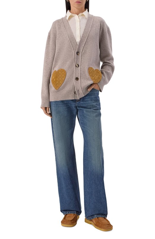 Кашемировый кардиган Bottega Veneta 838109/V2MM0 Серый  838109/V2MM0 Фото 2