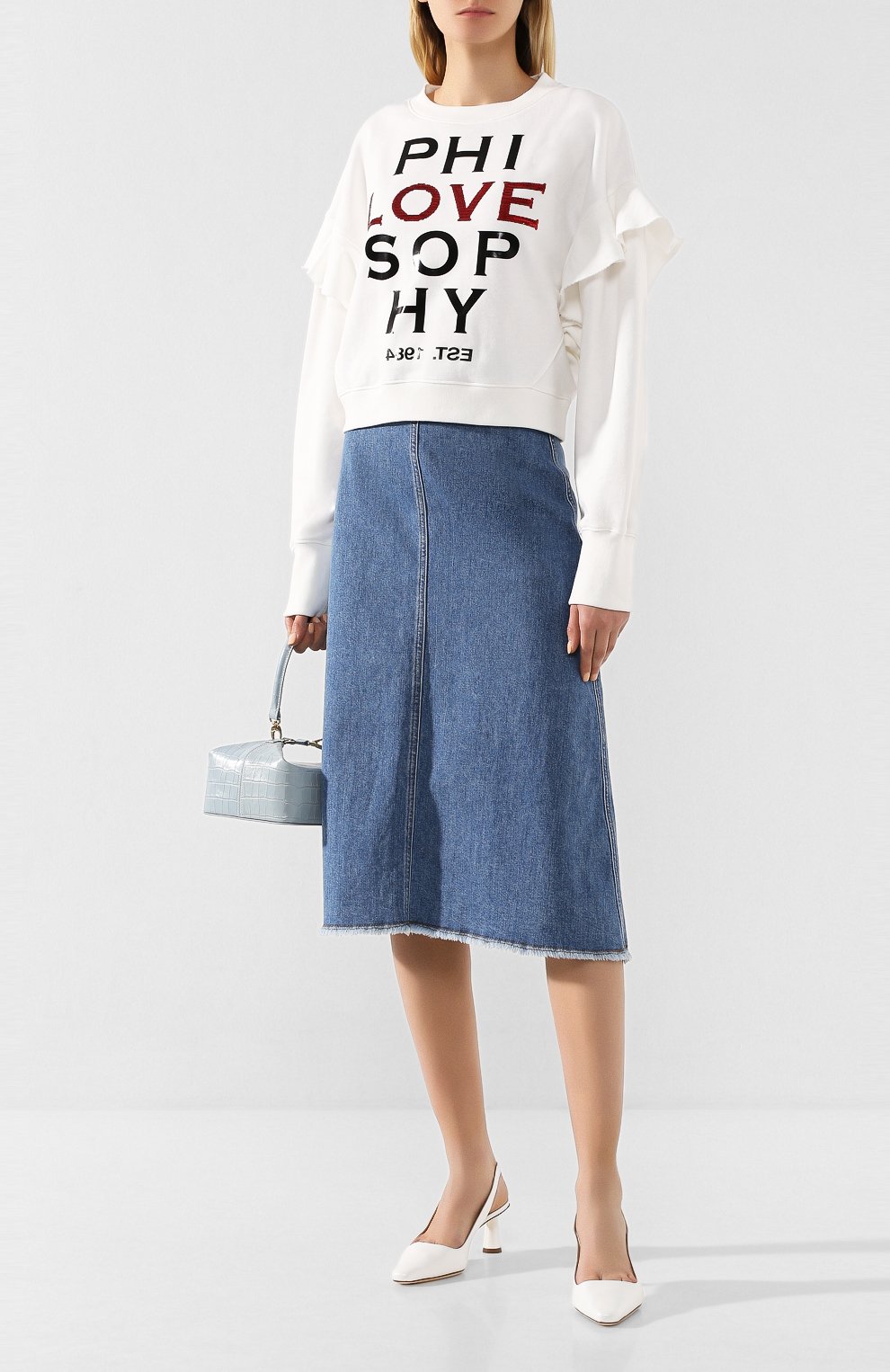 Хлопковый свитшот PHILOSOPHY DI LORENZO SERAFINI, арт. A1705/747, фото 2