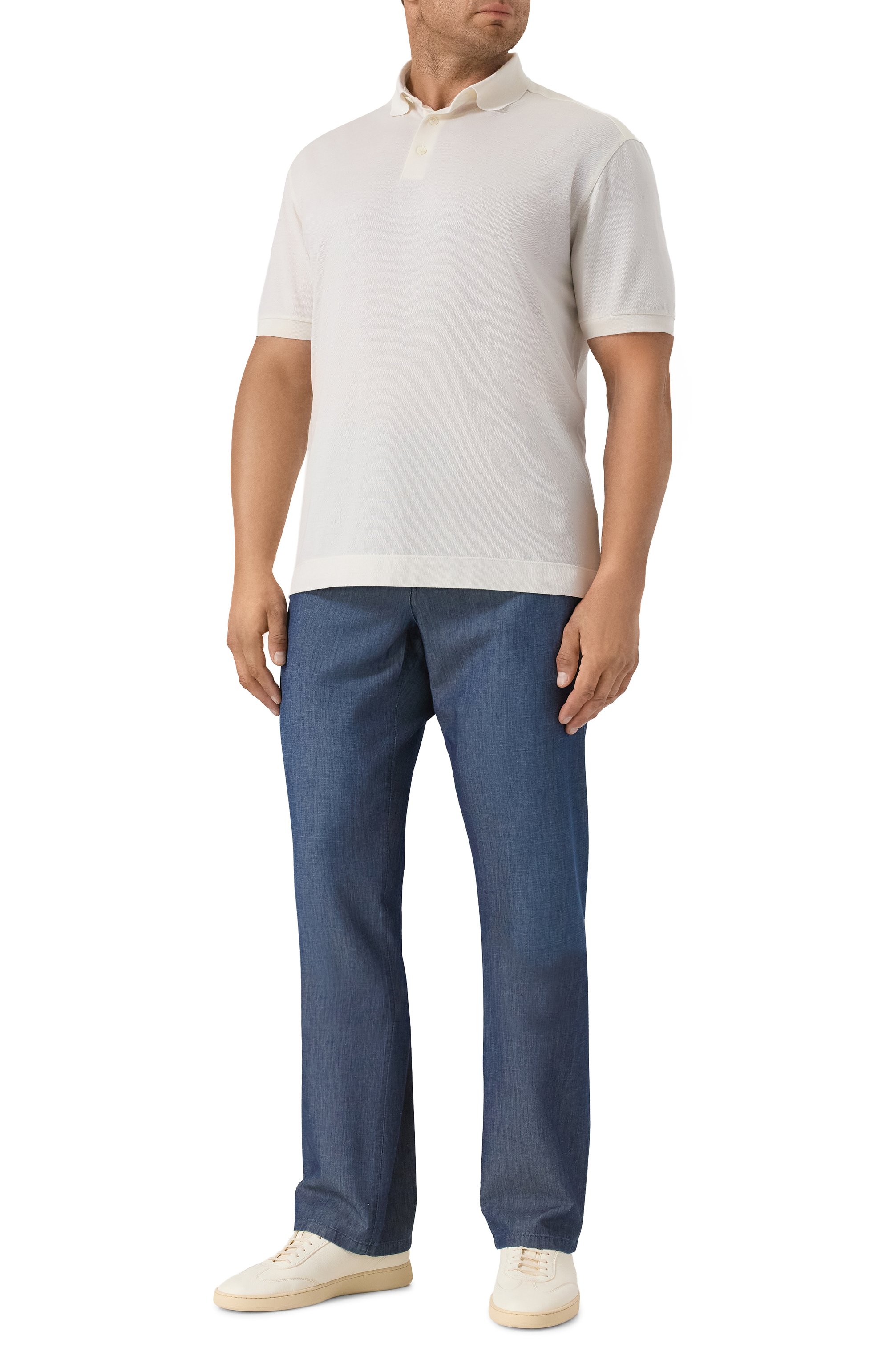 Брюки из шелка и хлопка ZILLI темно-синего цвета по цене 138500 руб., арт. CP201BM0425VZL000, фото 2 Брюки из шелка и хлопка ZILLI, арт. CP201BM0425VZL000, фото 2