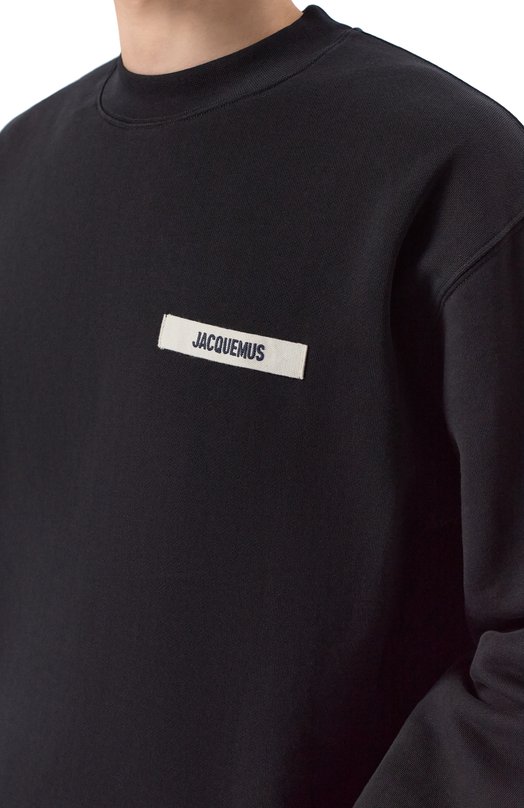 Хлопковый свитшот Jacquemus 24ESSM00206/AJ00126 Чёрный  24ESSM00206/AJ00126 Фото 5