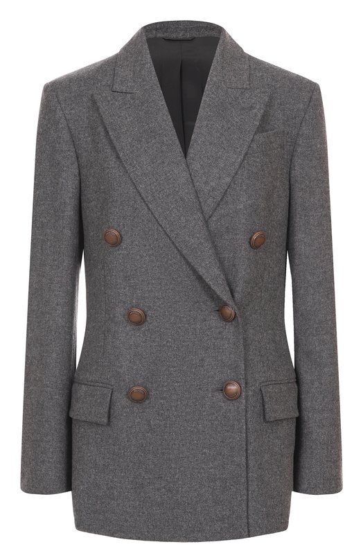 Шерстяной жакет Brunello Cucinelli MB1627054 Серый MB1627054