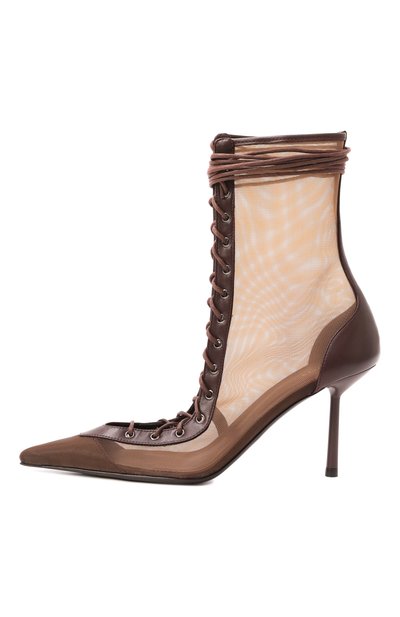 Текстильные ботильоны colette 80 LE SILLA темно-коричневого цвета по цене 119000 руб., арт. 4281Y080BXPPNEM/748, фото 4 Текстильные ботильоны colette 80 LE SILLA, арт. 4281Y080BXPPNEM/748, фото 4