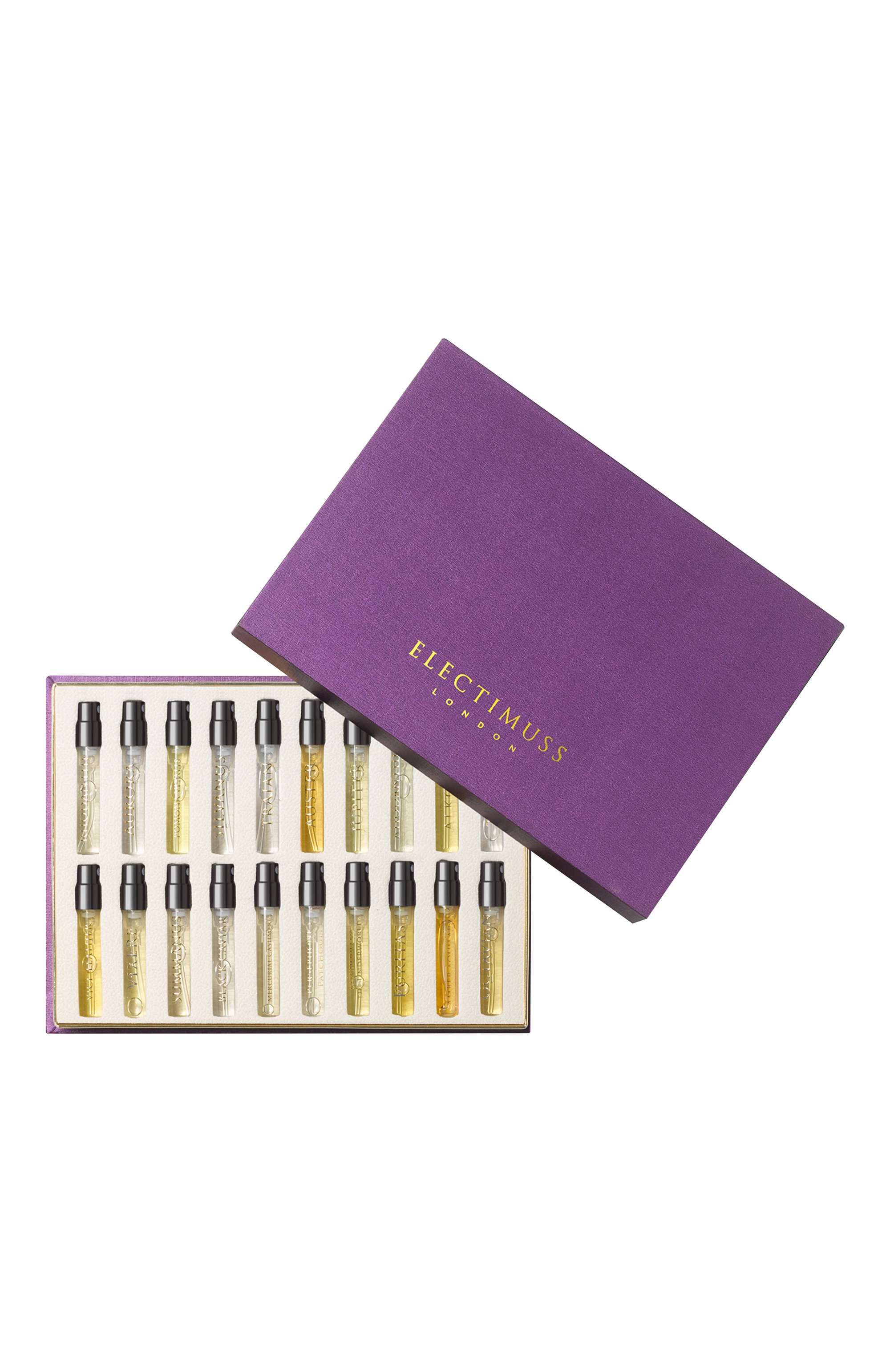 Парфюмерный набор (20x1,8ml) ELECTIMUSS LONDON бесцветного цвета по цене 14200 руб., арт. 5060485382959, фото 1 Парфюмерный набор (20x1,8ml) ELECTIMUSS LONDON, арт. 5060485382959, фото 1