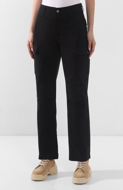 Хлопковые брюки ALEXANDERWANG.T черного цвета по цене 39500 руб., арт. 4WC1204011, фото 3 Хлопковые брюки ALEXANDERWANG.T, арт. 4WC1204011, фото 3