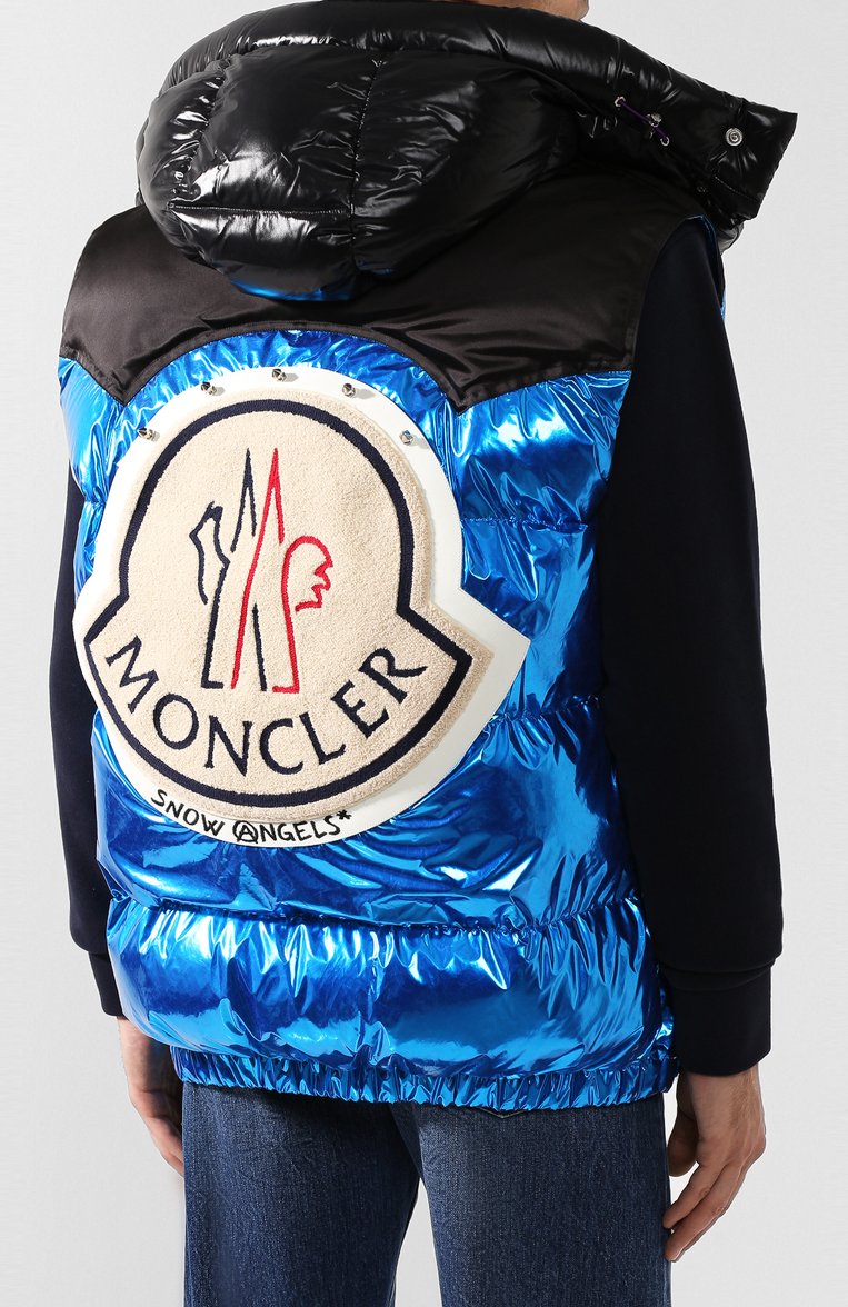 Мужской пуховый жилет 8 moncler palm angels exen MONCLER GENIUS синего цвета, арт. E2-09L-43303-80-C0328 | Фото 4 (Статус проверки: Проверена категория; Материал внешний: Синтетический материал; Материал утеплителя: Пух и перо; Материал подклада: Синтетический материал; Длина (верхняя одежда): Короткие; Мужское Кросс-КТ: Верхняя одежда, жилеты-объемные; Кросс-КТ: Пуховик, Куртка; Стили: Спорт-шик; Драгоценные камни: Проставлено; Материал сплава: Проставлено)