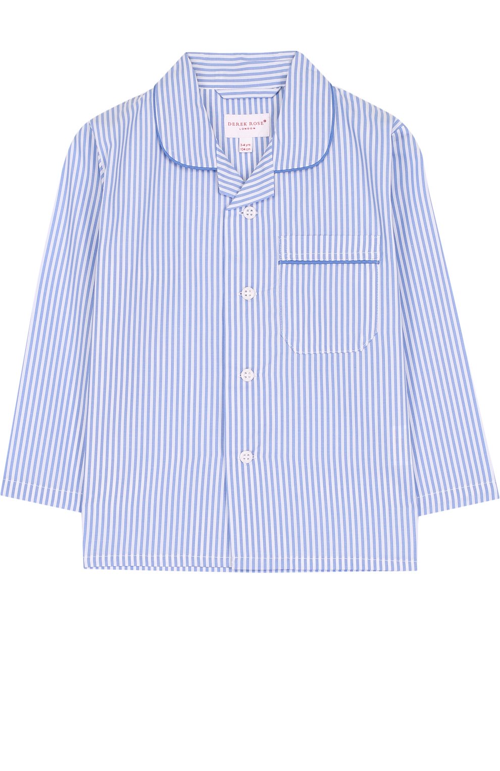 Хлопковая пижама в полоску DEREK ROSE, арт. 7005-JAME001/S-XXL, фото 2