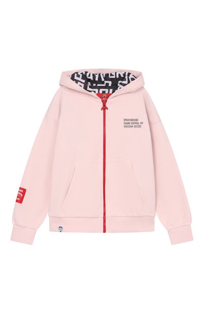 Хлопковая толстовка SPRAYGROUND, арт. SPY1385LIGHT/SHARK BASIC 0VER FULLZIP H00DIE LIGHT
