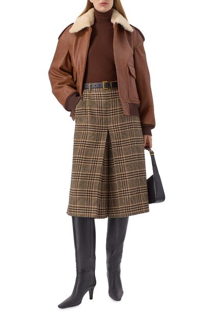 Кюлоты из шелка и кашемира SAINT LAURENT, арт. 831073/Y3J67, фото 2