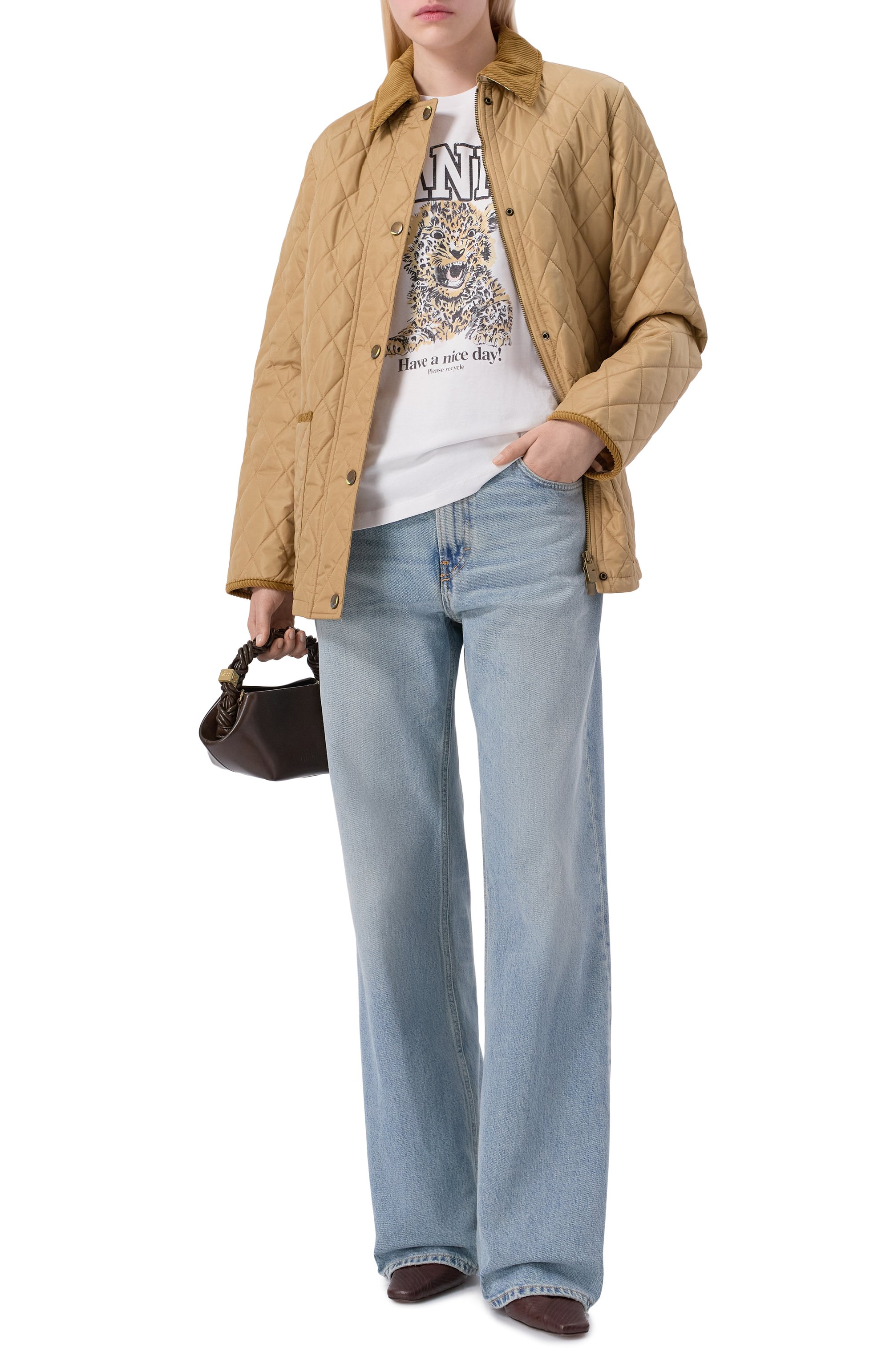 Хлопковая футболка GANNI, арт. T4124, фото 2