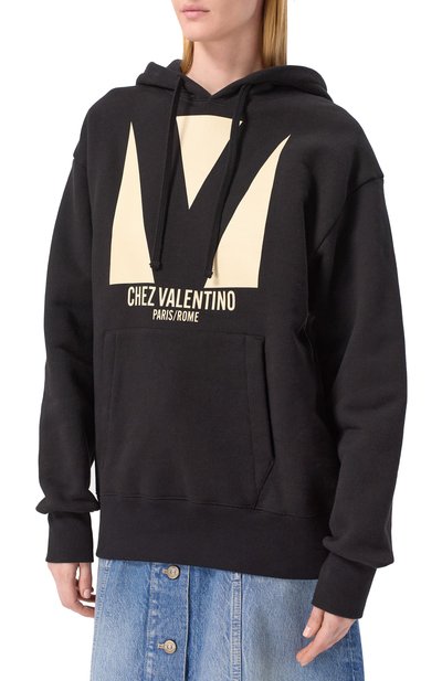 Хлопковое худи VALENTINO, арт. 6B3MF24I960, фото 3