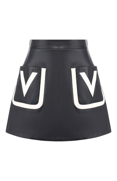 Кожаная юбка VALENTINO, арт. RB3NI05M1YM, фото 1