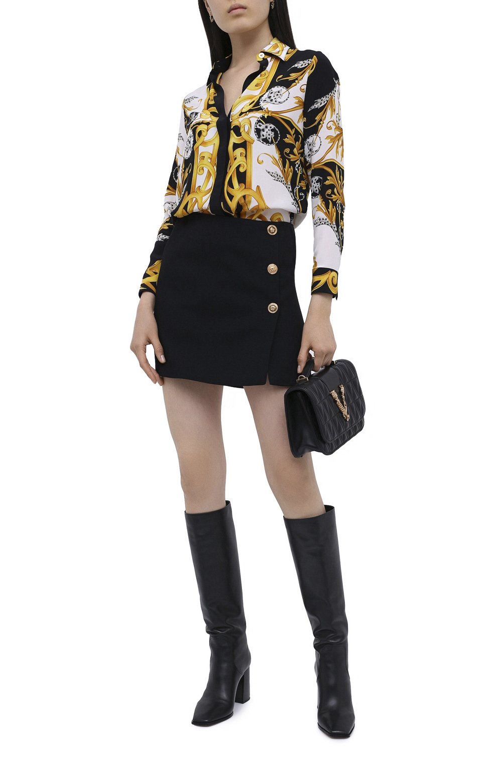 Юбка VERSACE черного цвета по цене 69950 руб., арт. A87520/A212457, фото 2 Юбка VERSACE, арт. A87520/A212457, фото 2