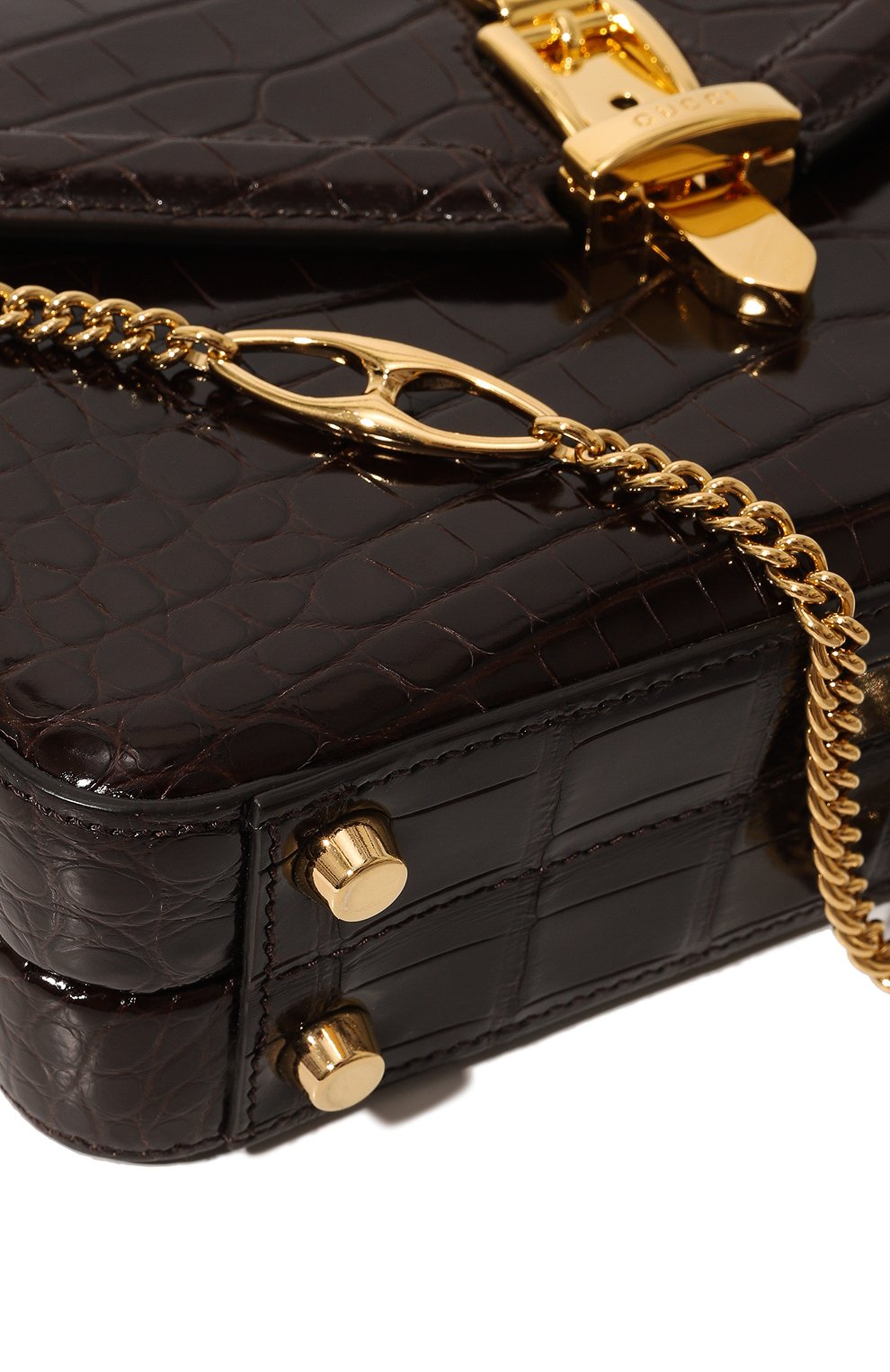 Сумка sylvie 1969 из кожи аллигатора GUCCI, арт. 589479 EV40G, фото 3