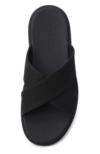 Шлепанцы из нубука DOUCAL'S черного цвета по цене 37100 руб., арт. DU2859MYK0UF249NN06, фото 5 Шлепанцы из нубука DOUCAL'S, арт. DU2859MYK0UF249NN06, фото 5