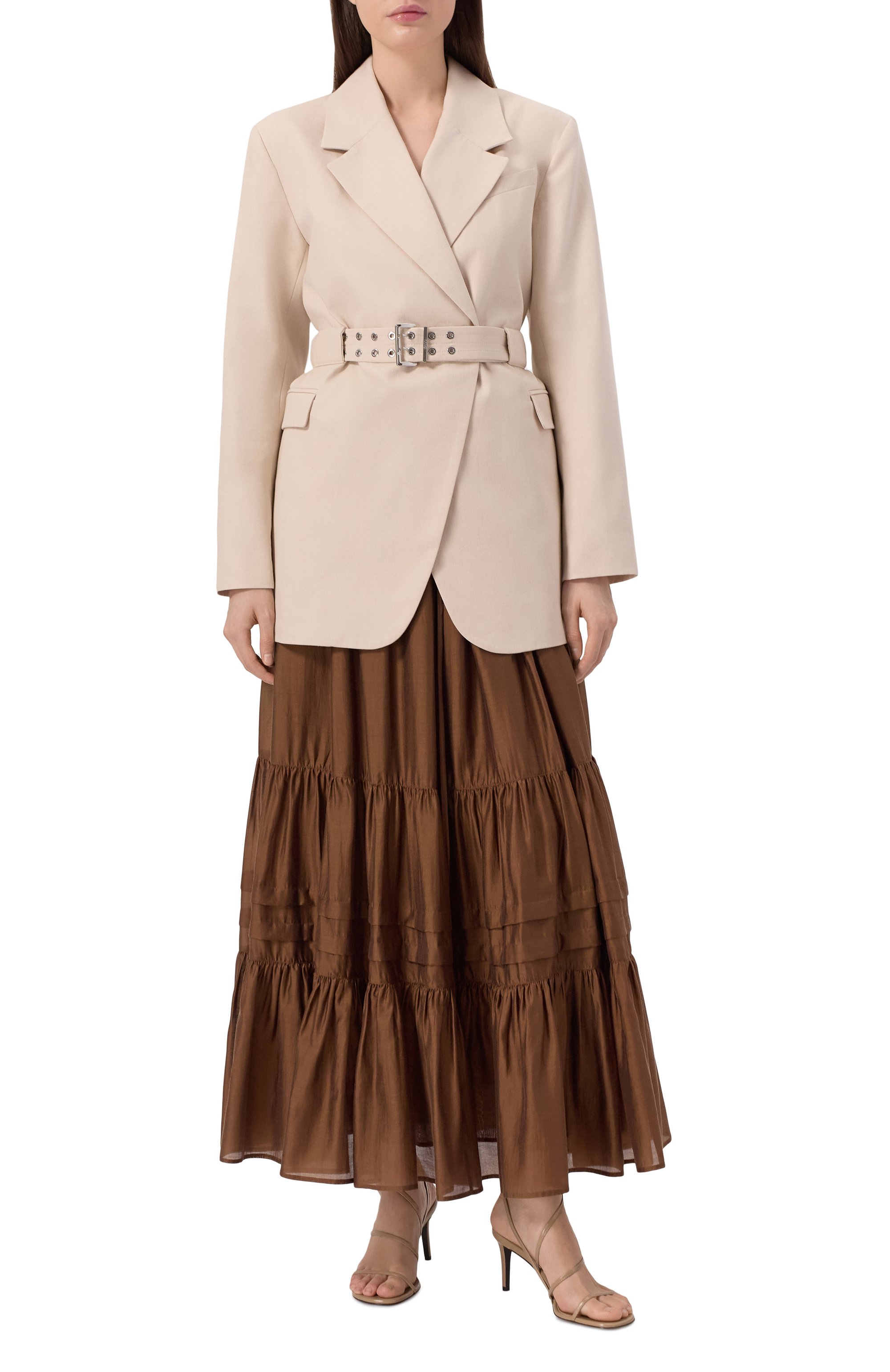 Жакет из хлопка и льна GANNI, арт. W0231/265, фото 2