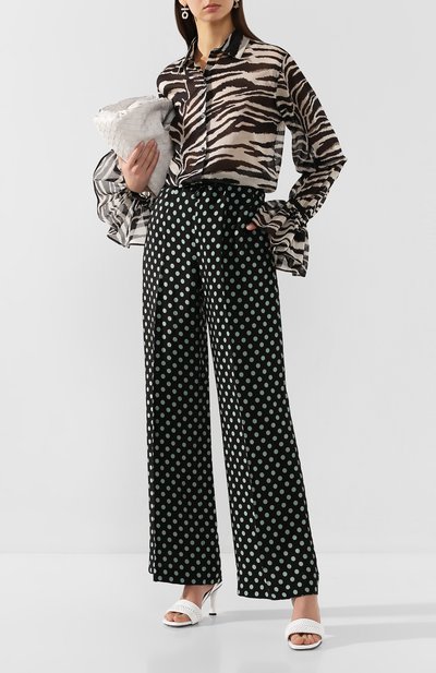 Брюки из вискозы DRIES VAN NOTEN зеленого цвета по цене 47500 руб., арт. 201-10984-9358, фото 2 Брюки из вискозы DRIES VAN NOTEN, арт. 201-10984-9358, фото 2