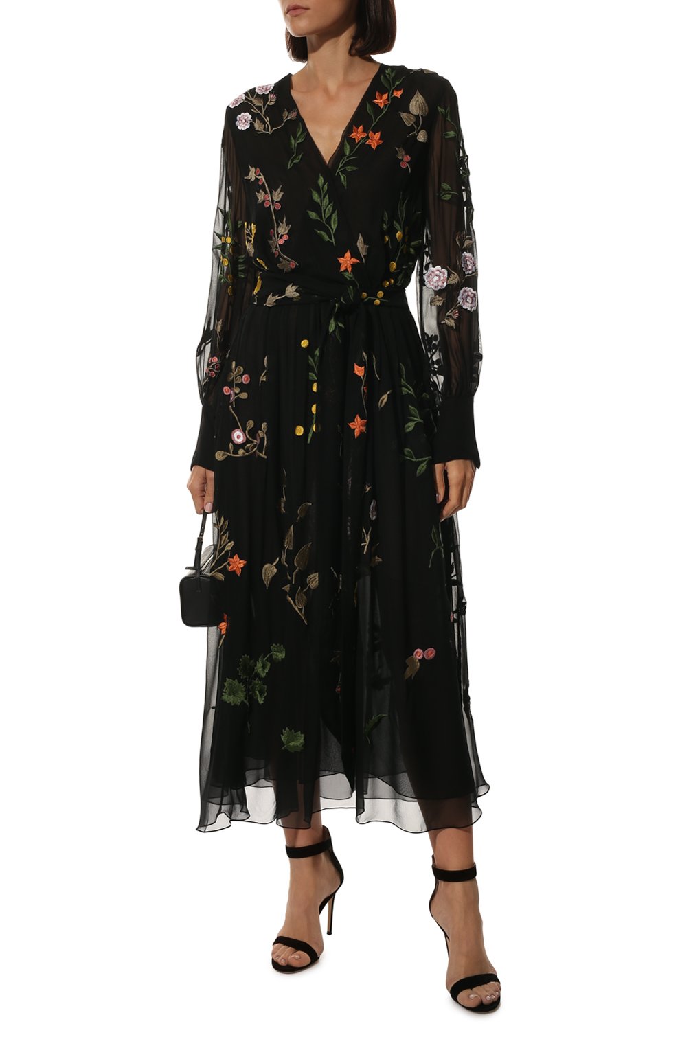 Шелковое платье OSCAR DE LA RENTA черного цвета по цене 479500 руб., арт. 19PE2842SCH, фото 2 Шелковое платье OSCAR DE LA RENTA, арт. 19PE2842SCH, фото 2
