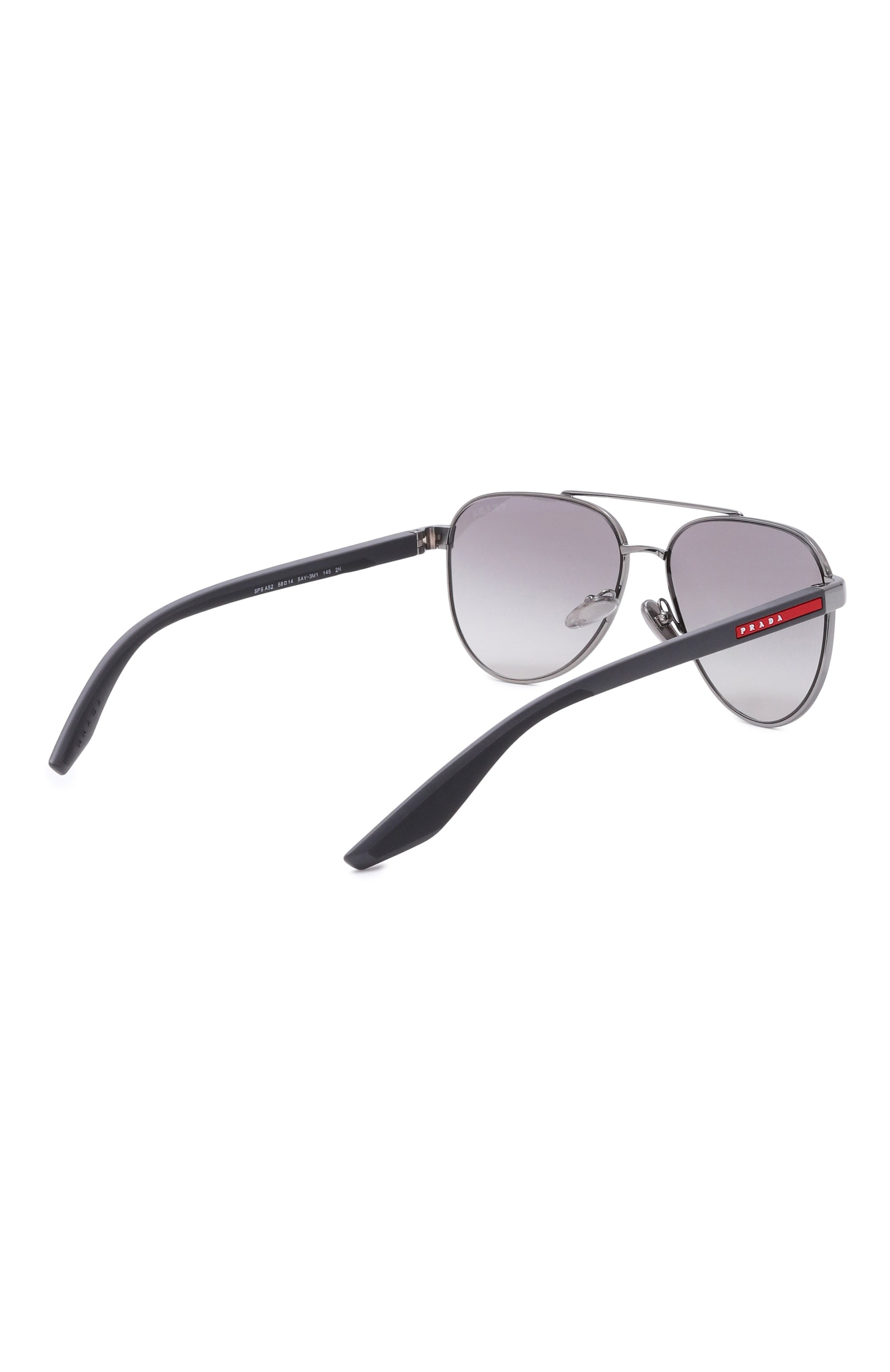 Солнцезащитные очки PRADA LINEA ROSSA серого цвета по цене 49950 руб., арт. PSA52S-5AV3M1, фото 4 Солнцезащитные очки PRADA LINEA ROSSA, арт. PSA52S-5AV3M1, фото 4