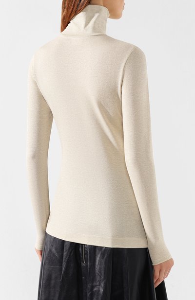 Водолазка из вискозы DRIES VAN NOTEN бежевого цвета по цене 16400 руб., арт. 192-11148-8620, фото 4 Водолазка из вискозы DRIES VAN NOTEN, арт. 192-11148-8620, фото 4