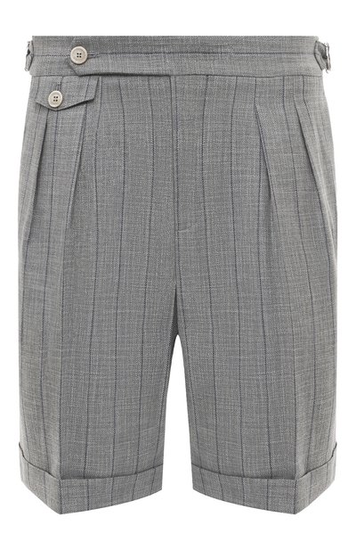 Мужские шорты из хлопка и шерсти BRUNELLO CUCINELLI, арт. MS484B2298