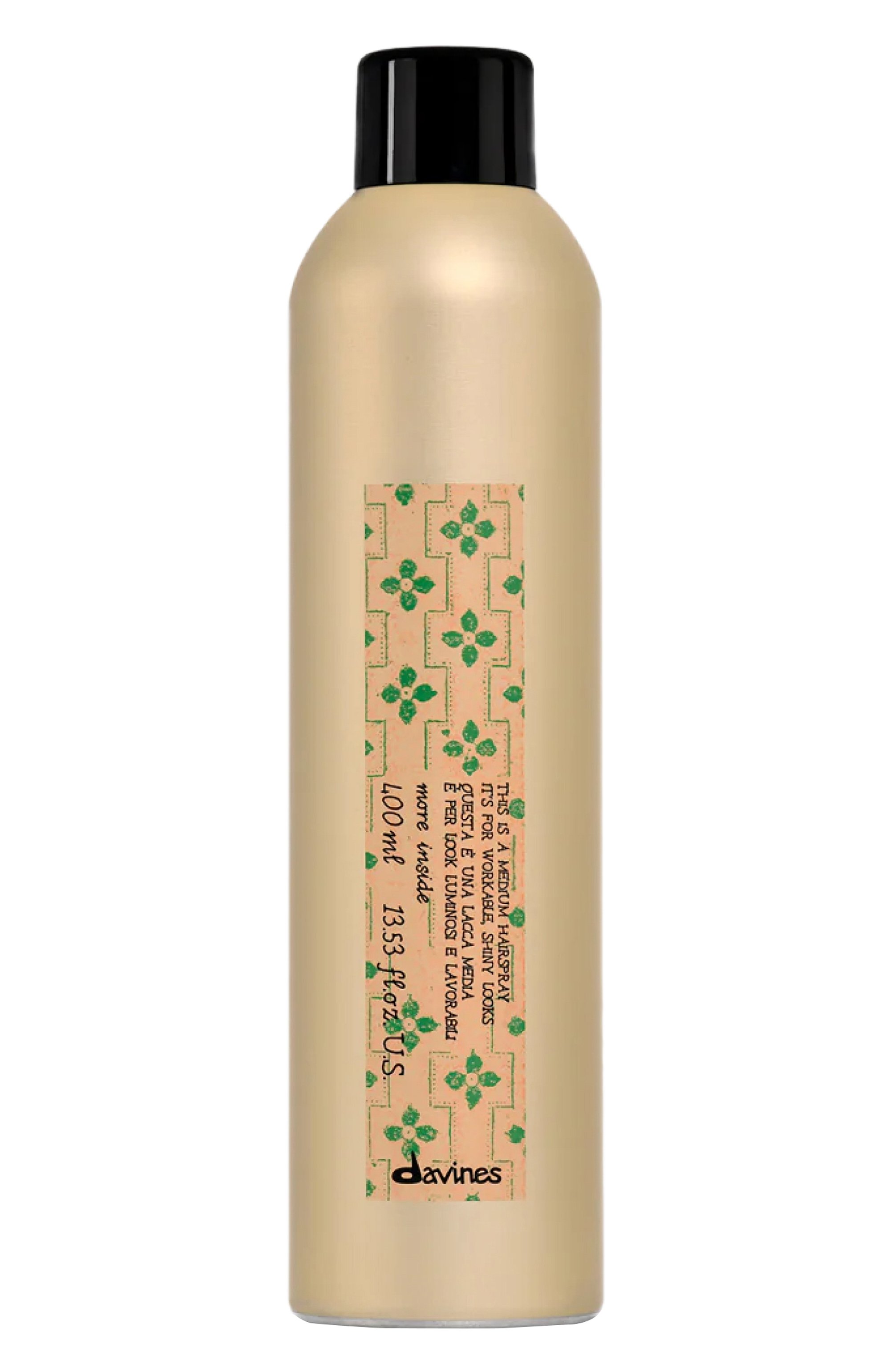 Лак средней фиксации для эластичного глянцевого стайлинга more inside (400ml) DAVINES, арт. 87069, фото 1