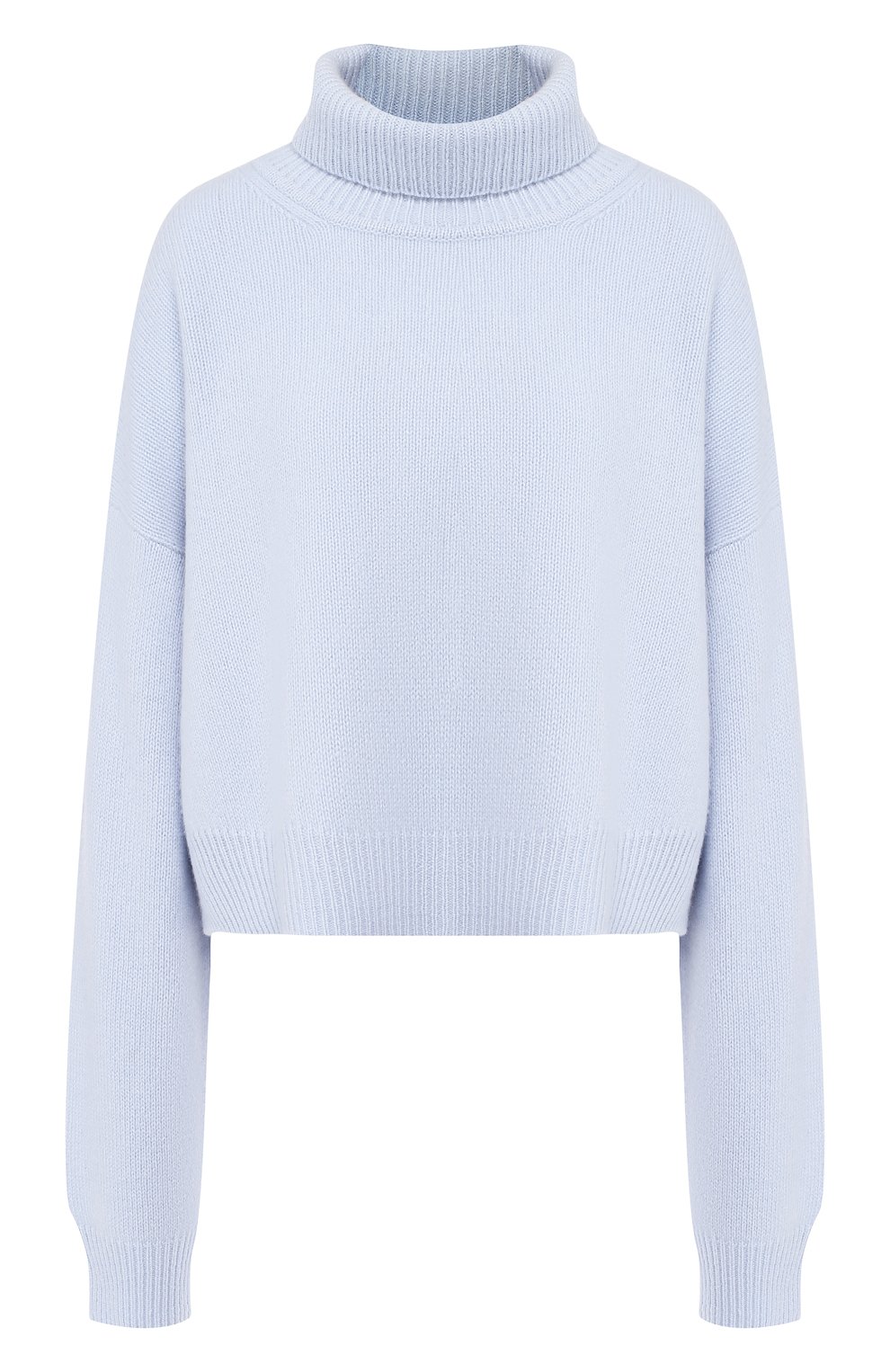 Кашемировый пуловер REJINA PYO голубого цвета по цене 53750 руб., арт. C095K/KNIT, фото 1 Кашемировый пуловер REJINA PYO, арт. C095K/KNIT, фото 1
