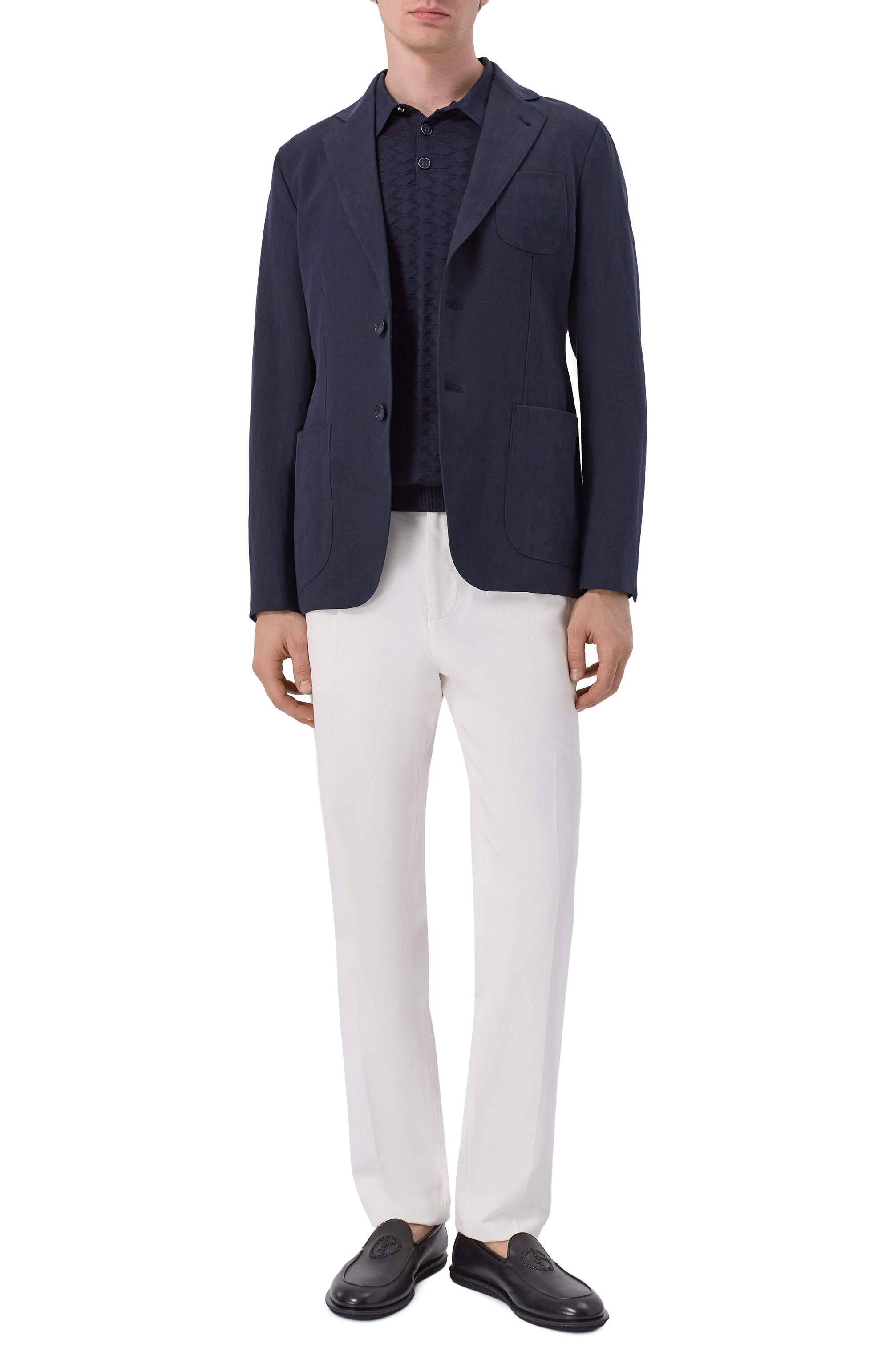 Кожаные лоферы GIORGIO ARMANI черного цвета по цене 105000 руб., арт. X2J162/XF615, фото 2 Кожаные лоферы GIORGIO ARMANI, арт. X2J162/XF615, фото 2