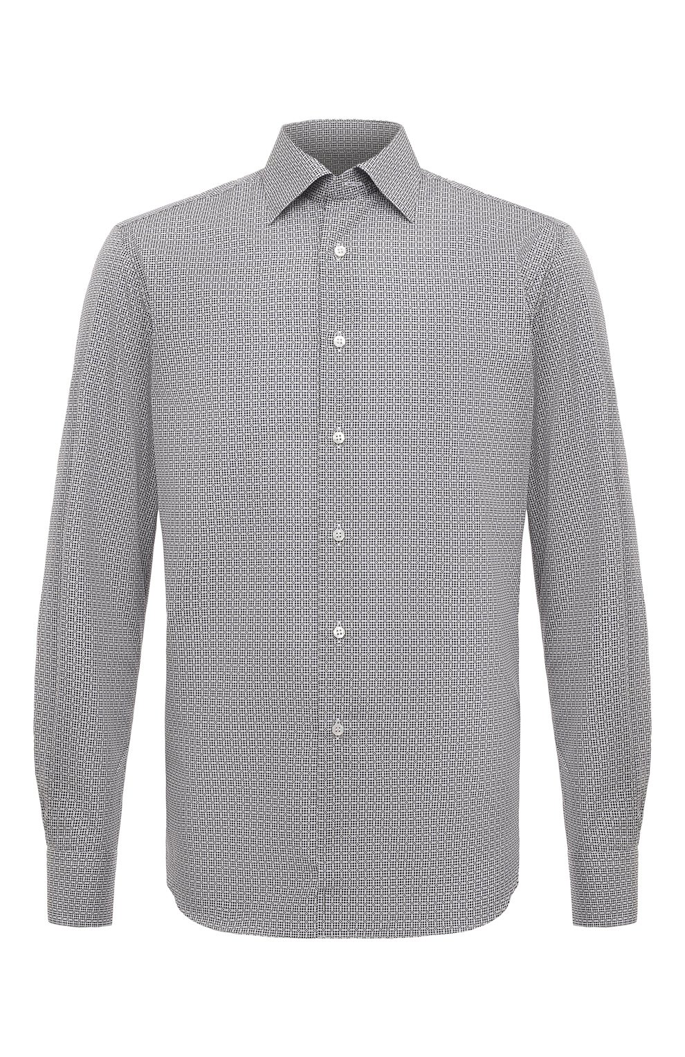 Хлопковая рубашка STEFANO RICCI черно-белого цвета по цене 122500 руб., арт. MS004775/C2503, фото 1 Хлопковая рубашка STEFANO RICCI, арт. MS004775/C2503, фото 1