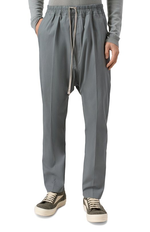Хлопковые брюки Rick Owens RU02E1380/TE Серый  RU02E1380/TE Фото 3