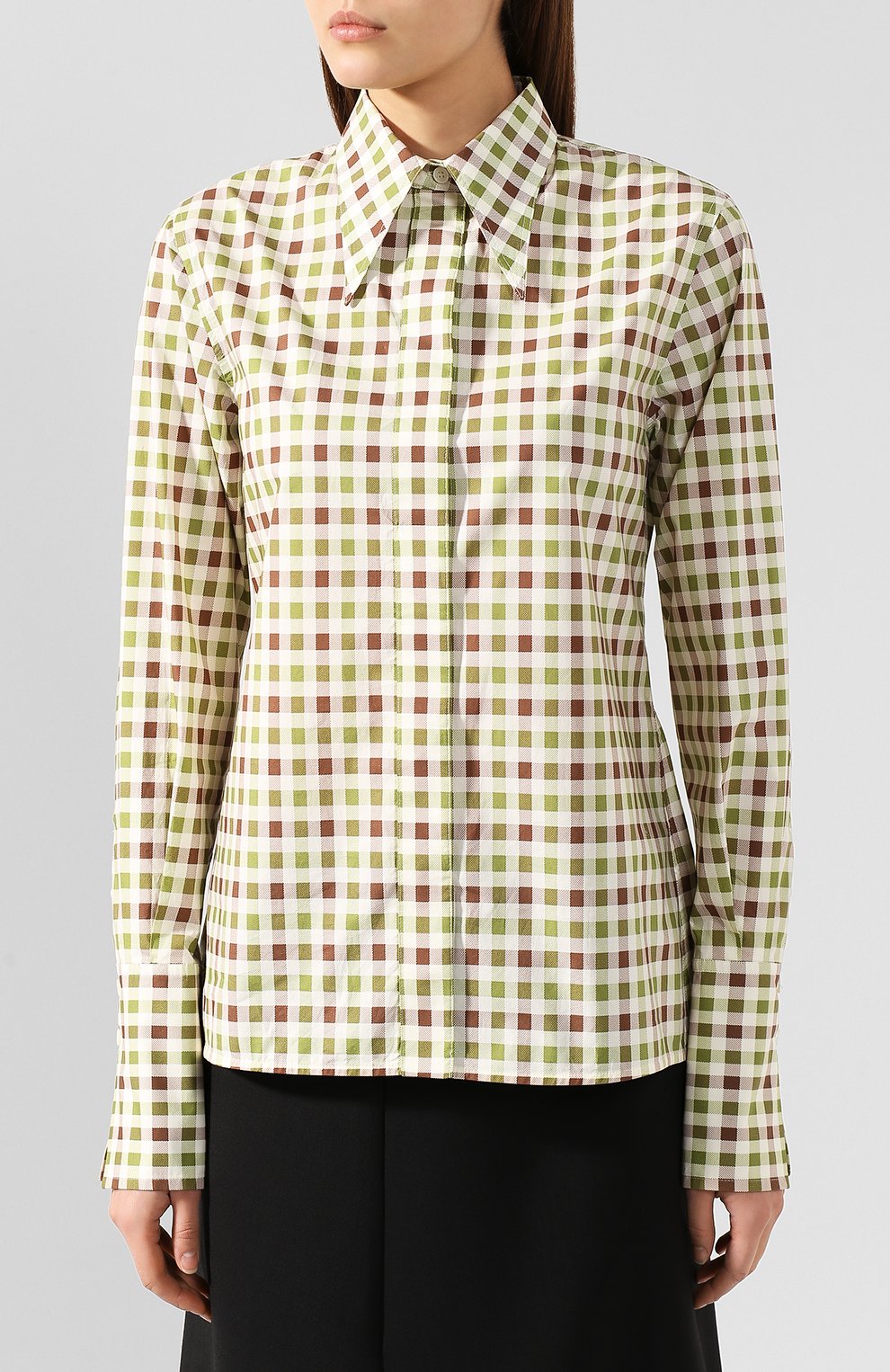 Хлопковая рубашка VICTORIA BECKHAM, арт. SH SLM 11105G, фото 3