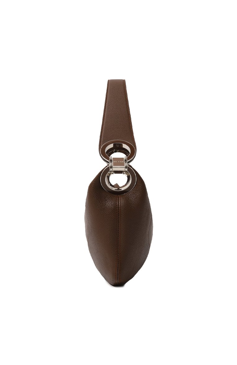Женская сумка amira BY FAR коричневого цвета, арт. 23PFAMASBERSGCLAR | Фото 4 (Сумки-технические: Сумки top-handle; Материал: Натуральная кожа; Материал сплава: Проставлено; Драгоценные камни: Проставлено; Размер: large)