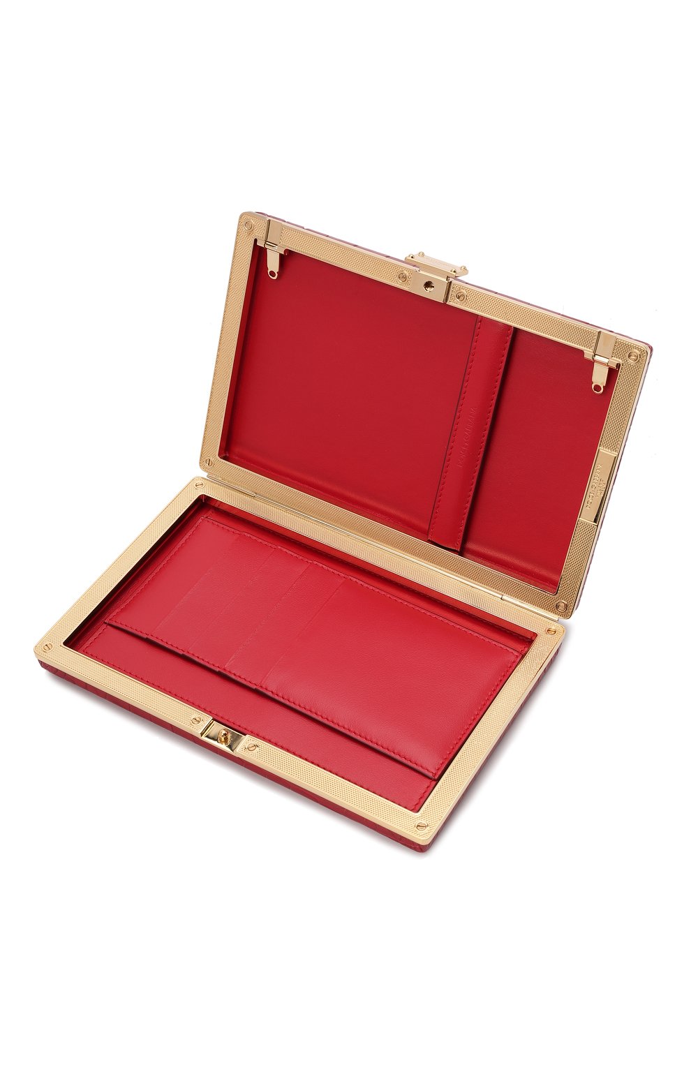 Клатч из кожи аллигатора DOLCE & GABBANA красного цвета по цене 983500 руб., арт. BI1336/A2R08/AMIS, фото 5 Клатч из кожи аллигатора DOLCE & GABBANA, арт. BI1336/A2R08/AMIS, фото 5