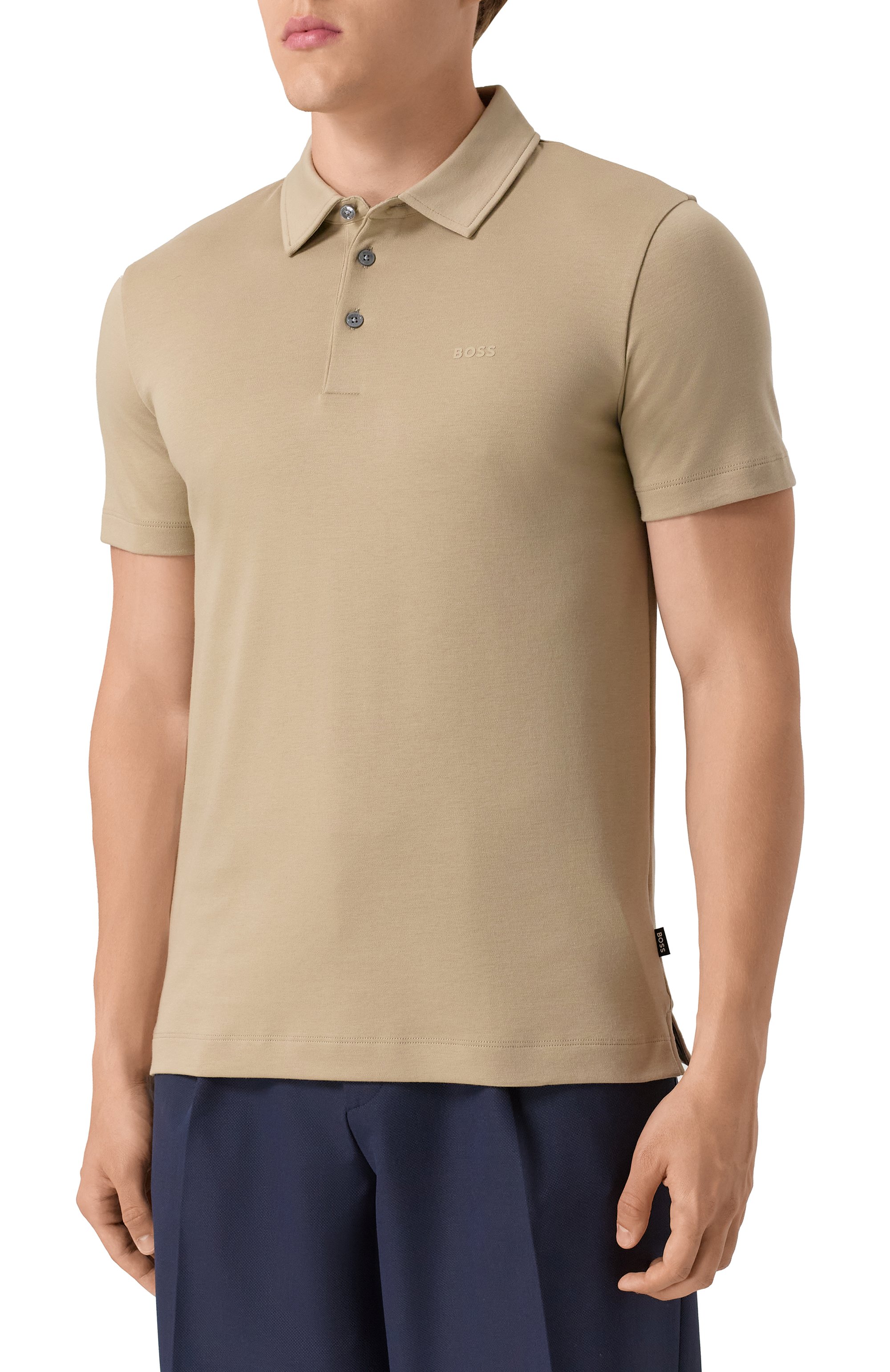 Хлопковое поло BOSS, арт. 50471335, фото 3