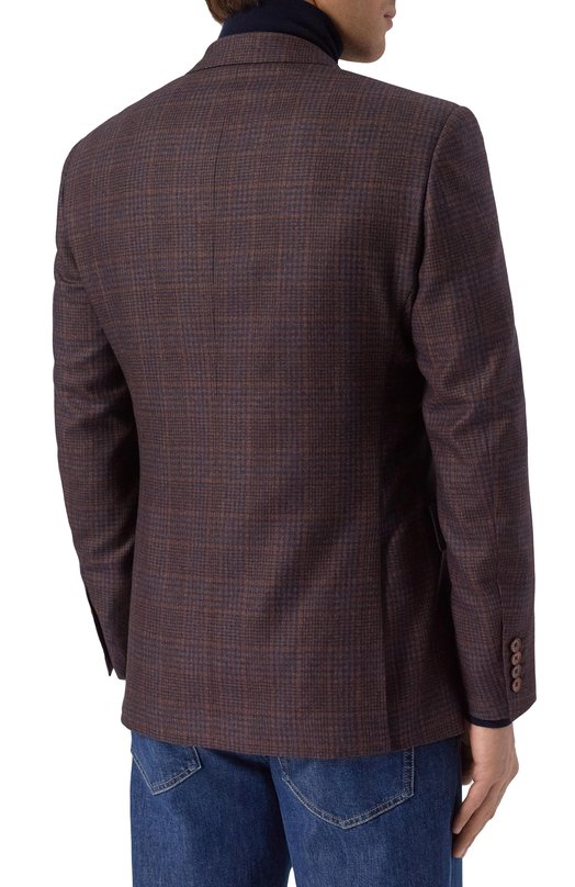 Пиджак из шерсти и кашемира Stefano Ricci S1RF432000/B168HA/60 Коричневый  S1RF432000/B168HA/60 Фото 5