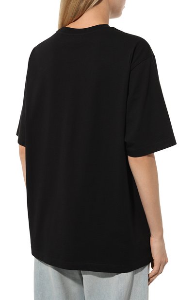 Хлопковая футболка PINKO черного цвета по цене 18050 руб., арт. 101704/A1AZ, фото 4 Хлопковая футболка PINKO, арт. 101704/A1AZ, фото 4