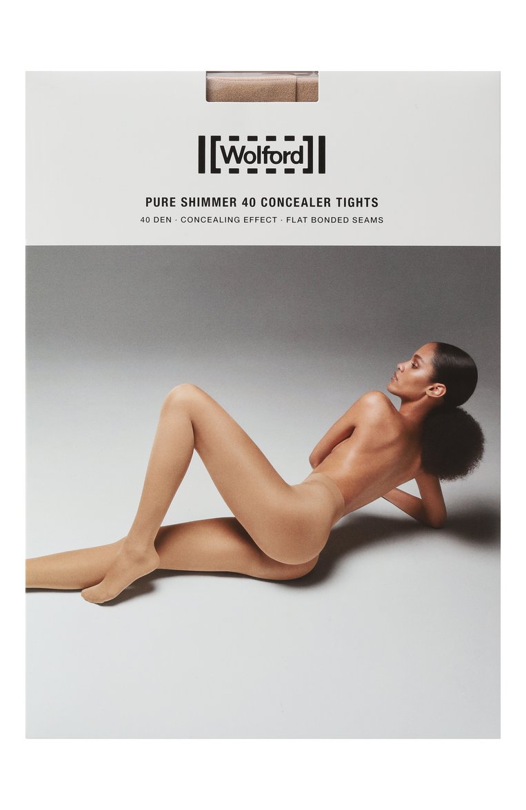 Женские колготки WOLFORD бежевого цвета, арт. 14732 | Фото 1 (Нос: Не проставлено; Автоматизация состава: Проставлено; Материал внешний: Синтетический материал)